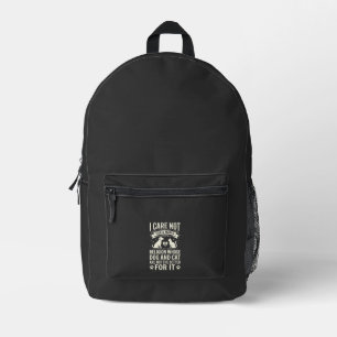 Mochila Impresa Cita de religión de perro y gato