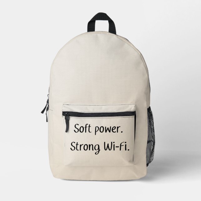 Mochila Impresa Cita divertida de nómada digital con poder suave y (Anverso)