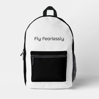 Mochila Impresa Cita Inspiradora de aviación sin miedo