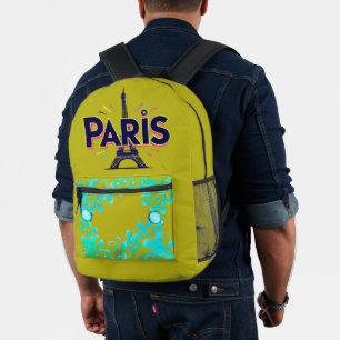Mochila Impresa Ciudad de las Luces: Arte de tipografía negrita de