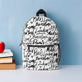 Mochila Impresa Ciudades famosas del mundo personalizadas
