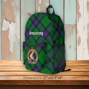Mochila Impresa Clan Armstrong Escudo sobre Tartán