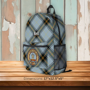 Mochila Impresa Clan Bell Escudo sobre Tartán