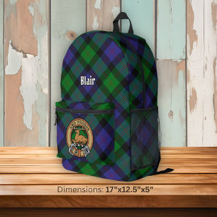Mochila Impresa Clan Blair Escudo por Tartán