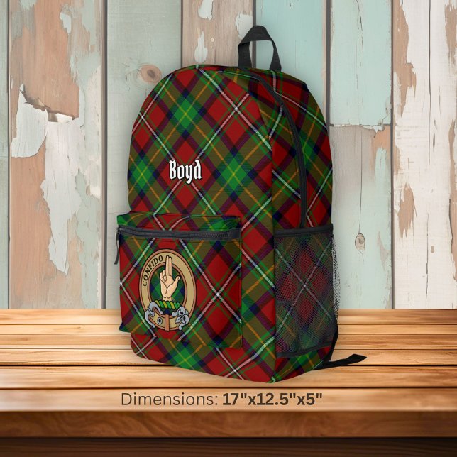 Mochila Impresa Clan Boyd Escudo sobre Tartán (Subido por el creador)