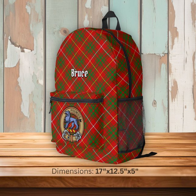 Mochila Impresa Clan Bruce Crest over Tartan (Subido por el creador)