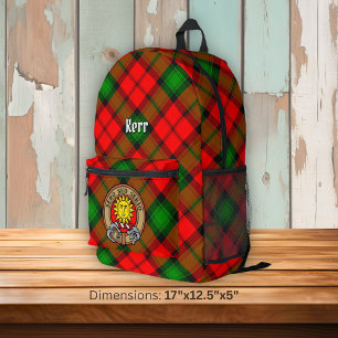 Mochila Impresa Clan Kerr Escudo por Tartán
