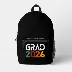 Mochila Impresa Clase de graduación 2026 Retro Vintage Minimalista