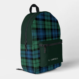 Mochila Impresa Clásico Cuadro Personalizado Tartán Campbell