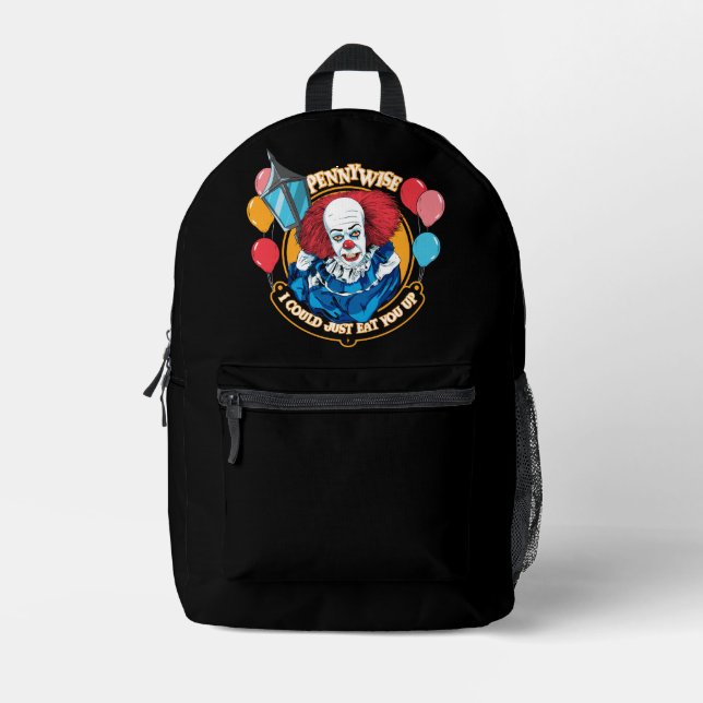 Mochila Impresa Clásico De Pennywise - Podría Comerte. (Anverso)