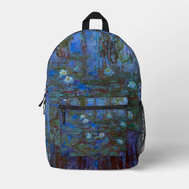 Mochila Impresa Claude Monet - Blue Water Lilies (Anverso)