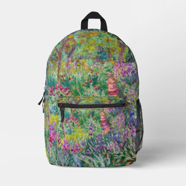 Mochila Impresa Claude Monet - El jardín del Iris en Giverny (Anverso)