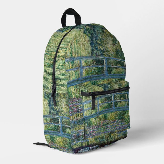 Mochila Impresa Claude Monet - estanque de Lily del Agua, Armonía  (Esquina izquierda trasera)