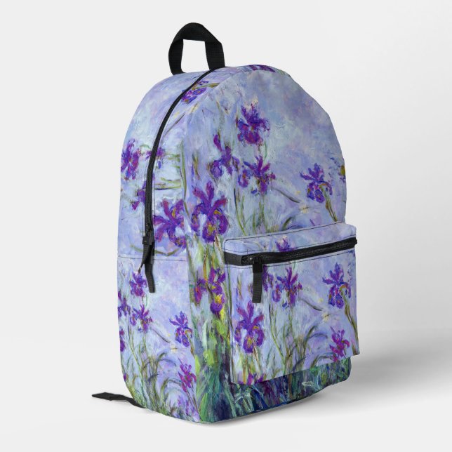 Mochila Impresa Claude Monet - Lilac Irises / Iris Mauves (Esquina izquierda trasera)