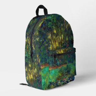 Mochila Impresa Claude Monet - Rincón de un estanque con nenúfares