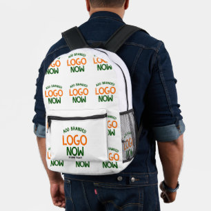 MOCHILA IMPRESA CLIENTE SENCILLO Y LIMPIO DE MODA BLANCO