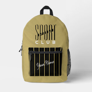 Mochila Impresa Club Deportivo Beige Negro