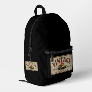 Mochila Impresa Coche Clásico Vintage Edición Limitada Piezas Orig