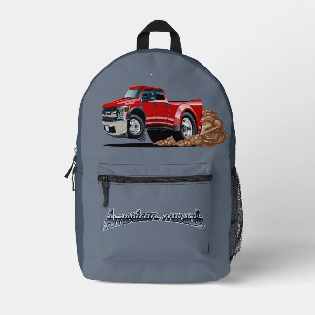 Mochila Impresa coche de dibujos animados (Anverso)