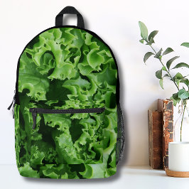Mochila Impresa Cocina vegetal de lechuga verde vegetariana divert