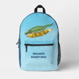 Mochila Impresa Cocodrilo Cohete