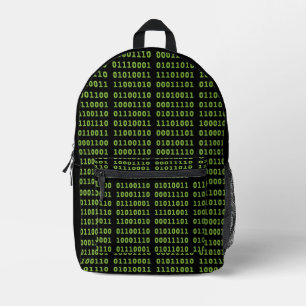 Mochila Impresa Código binario de computadora