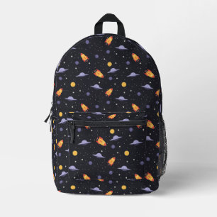 Mochila Impresa Cohetes Spaceships Planetas Espacio Galaxia Cosmo