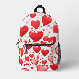 Mochila Impresa Colección de El día de San Valentín de corazón roj