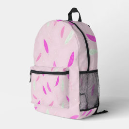 Mochila Impresa Colección de moda de lujo Feathers Boho