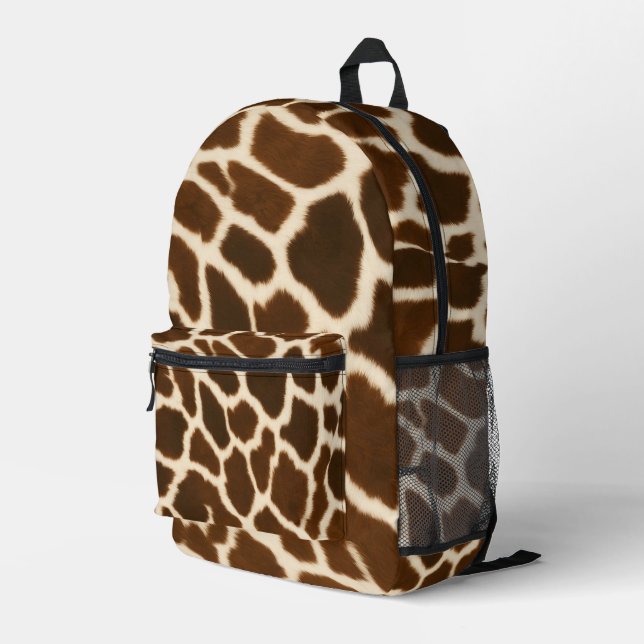 Mochila Impresa Colección elegante de moda de cuero falso de vaca (Esquina derecha trasera )