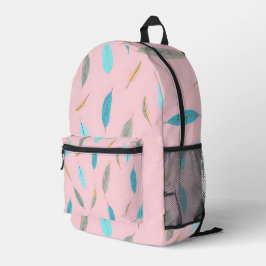 Mochila Impresa Colección popular de boho de lujo de Feathers