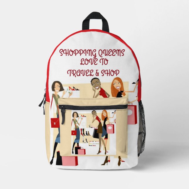 Mochila Impresa Colección Shopping Queen - Damas  (Anverso)
