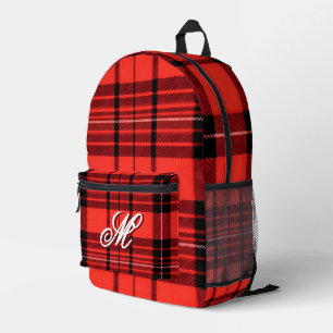 Mochila Impresa Colección Tartán Plaid Red Tradicional Moderna