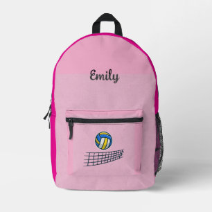 Mochila Impresa Colegio de chicas rosadas voleibol Personalizar