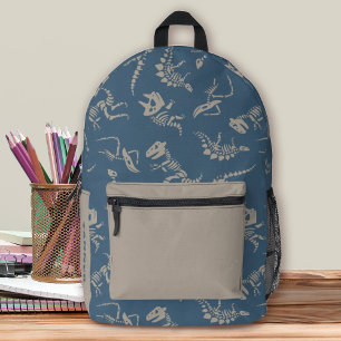 Mochila Impresa Colegio para niños Huesos de Dinosaurio