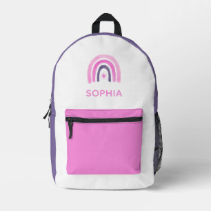 Mochila Impresa Colegio Personalizado Pretty Rainbow Girl