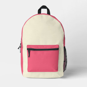 Mochila Impresa Colegio rosa brillante estiloso trendy de dos tono