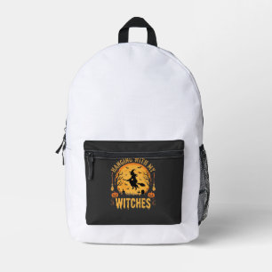 Mochila Impresa Colgando Con Mi Diseño De Halloween De Brujas (2)