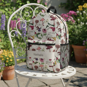 Mochila Impresa Colibrí Floral Naturaleza Colorida