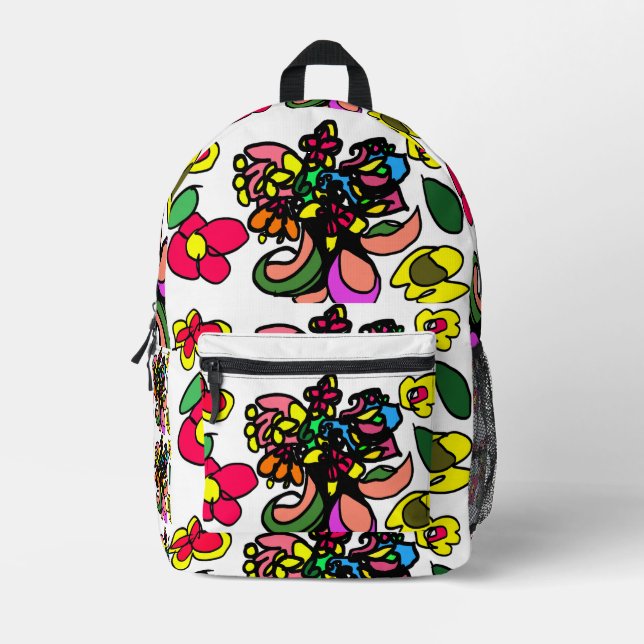 Mochila Impresa Colibrí relaja primavera (Anverso)