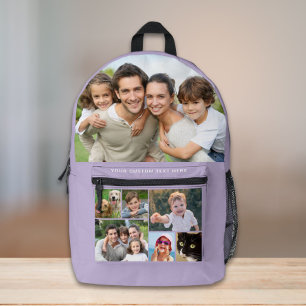 Mochila Impresa Collage de fotos personalizado púrpura