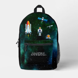 Mochila Impresa Collage de un astronauta divertido personalizado