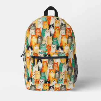 Mochila Impresa Collage del patrón de catas acuarelas