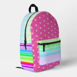 Mochila Impresa Color del arcoiris rosa