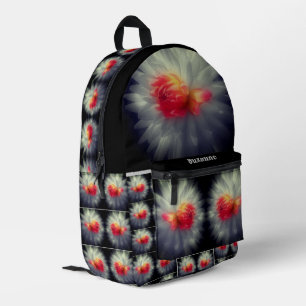 Mochila Impresa Color parcial de la flor de Dahlia personalizado