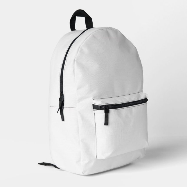 Mochila Impresa Color sólido blanco puro (Esquina izquierda trasera)