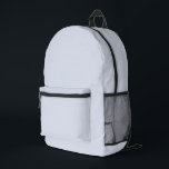 Mochila Impresa Color sólido de color gris gris pálido pálido negr<br><div class="desc">Mochila por todas partes sobre la impresión de la bolsa de almacenamiento estilo coser de corte de impresión impresa con el ilustracion de fondo de color sólido gris suave color blanco pálido y selecta productos de la impresión TheFabricSeal en tienda a petición en Zazzle.com #ZazzleMade https://www.zazzle.com/store/thefabricseal TheFabricSeal ©️ original. Periwinkle...</div>