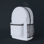 Mochila Impresa Color sólido de color gris gris pálido pálido negr<br><div class="desc">Mochila por todas partes sobre la impresión de la bolsa de almacenamiento estilo coser de corte de impresión impresa con el ilustracion de fondo de color sólido gris suave color blanco pálido y selecta productos de la impresión TheFabricSeal en tienda a petición en Zazzle.com #ZazzleMade https://www.zazzle.com/store/thefabricseal TheFabricSeal ©️ original. Periwinkle...</div>