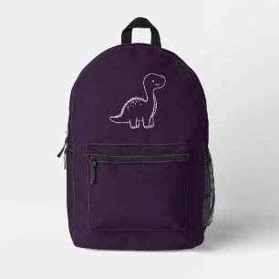 Mochila Impresa Color sólido morado oscuro