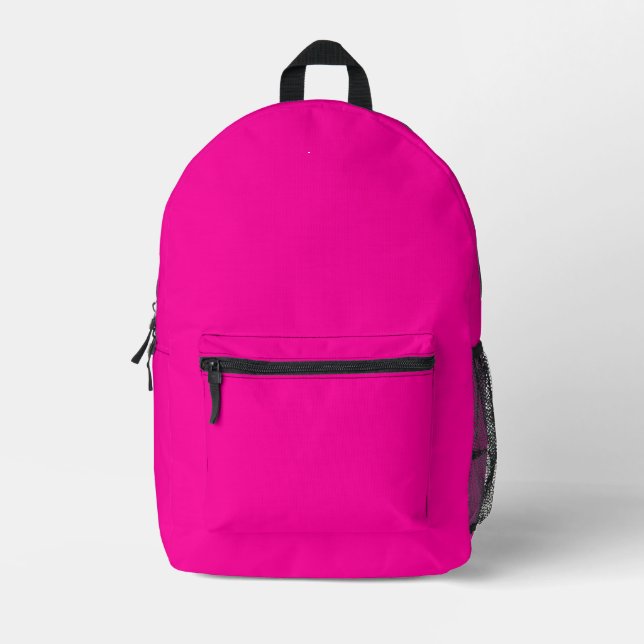 Mochila Impresa Color sólido neón rosado (Anverso)